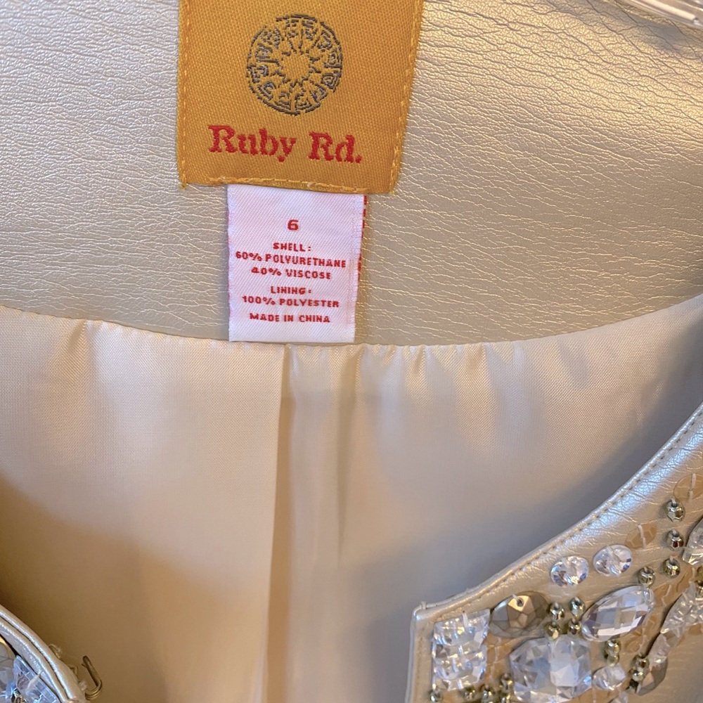 Light gold faux leather jacket - Picture 3 of 4